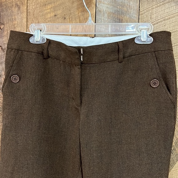 Rue21 brown herringbone tweed cropped pants size 7/8. -A11 - Picture 3 of 9